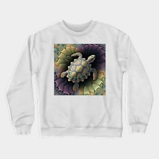 A Fractal Design in A Snowflake Motif Crewneck Sweatshirt